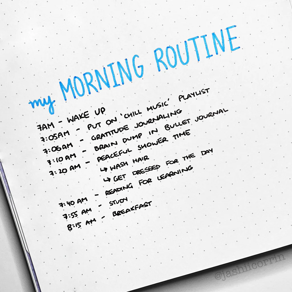 Morning coffee and calm routine